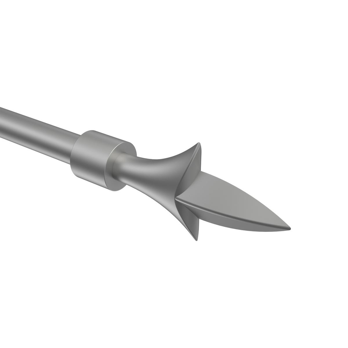 ENDSTÜCKE FÜR GARDINENSTANGEN / TELESKOPSTANGEN Lily 16/13 mm Ø Silbergrau, Packung 2 Stück - Silberfarben/Alufarben, Kunststoff (11.1/5.9/5.9cm) - INTERDECO
