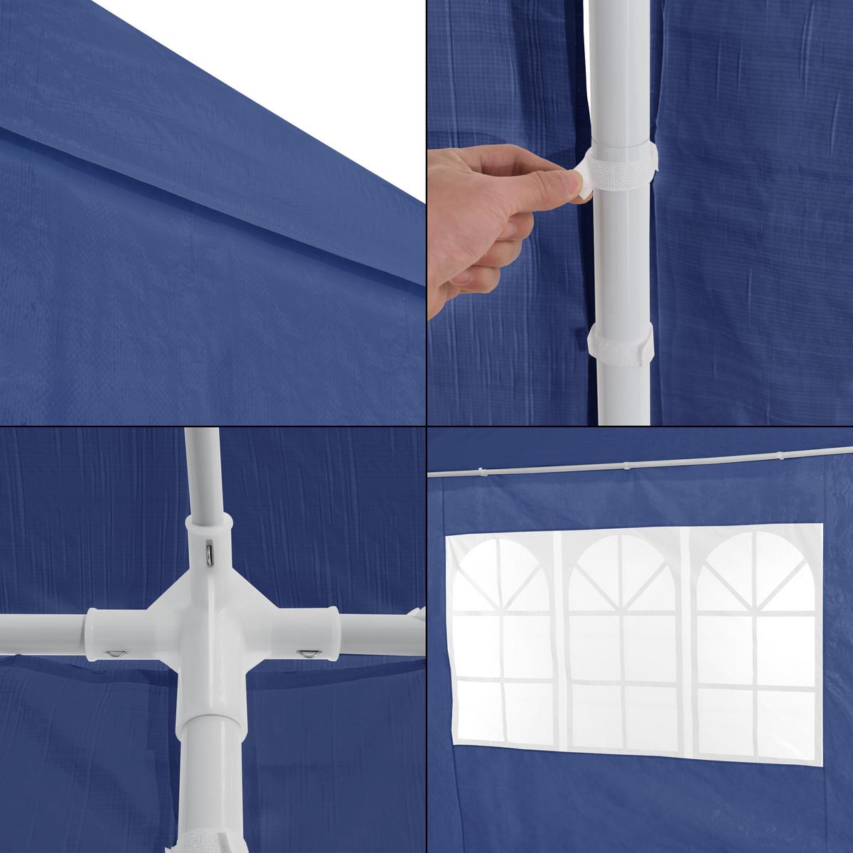 PARTYZELT Wedau - Dunkelblau, Kunststoff/Metall (600/255/300cm) - casa.pro