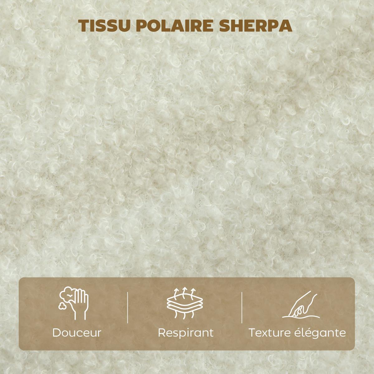 SOFA Wylvith 137/69/82cm - Creme, Textil (69/82/137cm) - ZMH