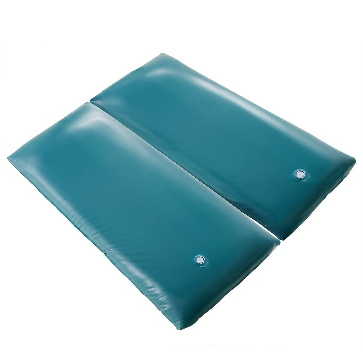 WASSERBETTMATRATZE Leicht beruhigt 180/200/20 cm Dual - Blau, Textil (180/200cm) - Beliani