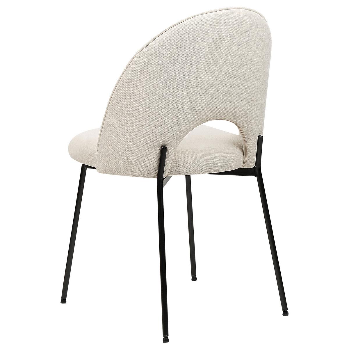 ESSZIMMERSTUHL 2er-Set Samtstoff Beige Covelo - Beige, Textil/Metall (46/84/45cm) - Beliani