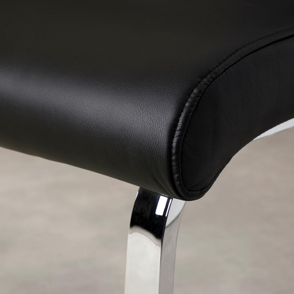 ESSZIMMERBANK VILAS schwarz - Schwarz, Textil (135/87/56cm) - IDIMEX