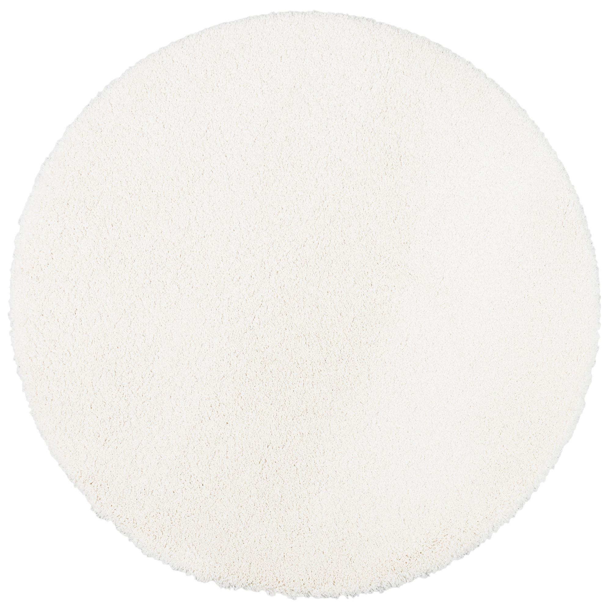 LUXUS HOCHFLOR SHAGGY TEPPICH DREAM RUND - Creme, Textil (200/200cm) - Snapstyle