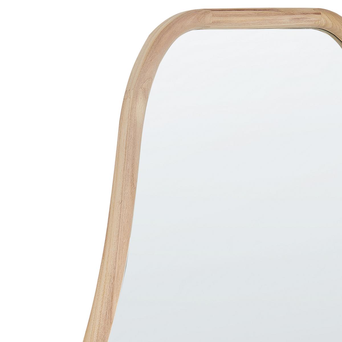 WANDSPIEGEL 80/180 cm Paulownia-Holz Naturfarben Biollet - Braun, Holz (80/180/3cm) - Beliani