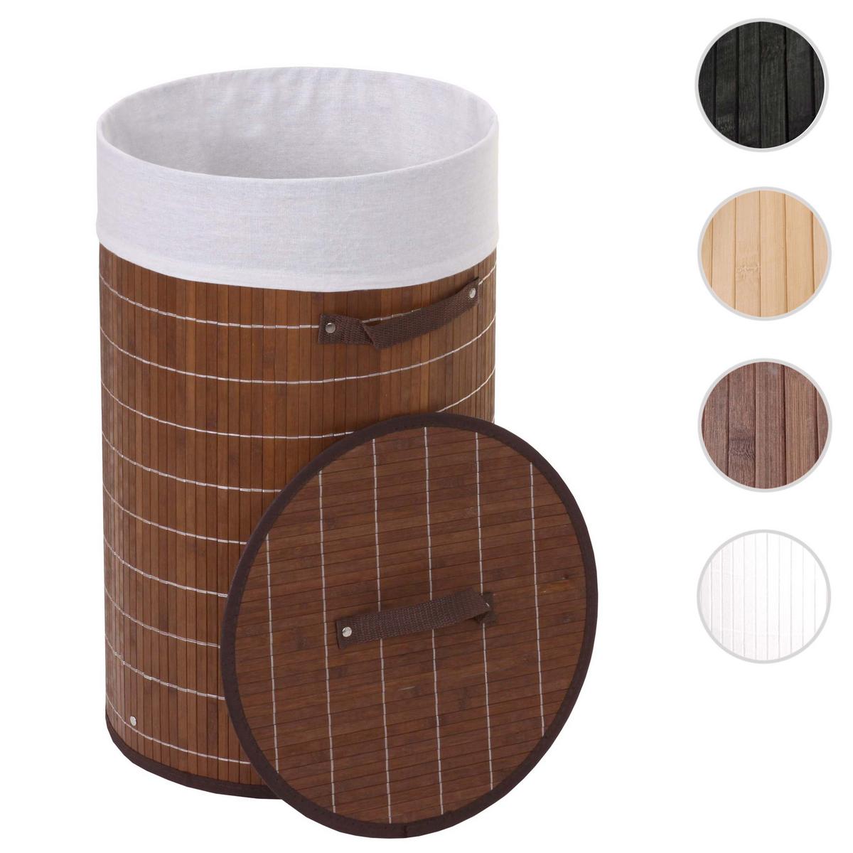 WÄSCHEKORB Braun, Cremeweiß - Creme/Braun, Holz (35/59/35cm) - MCW