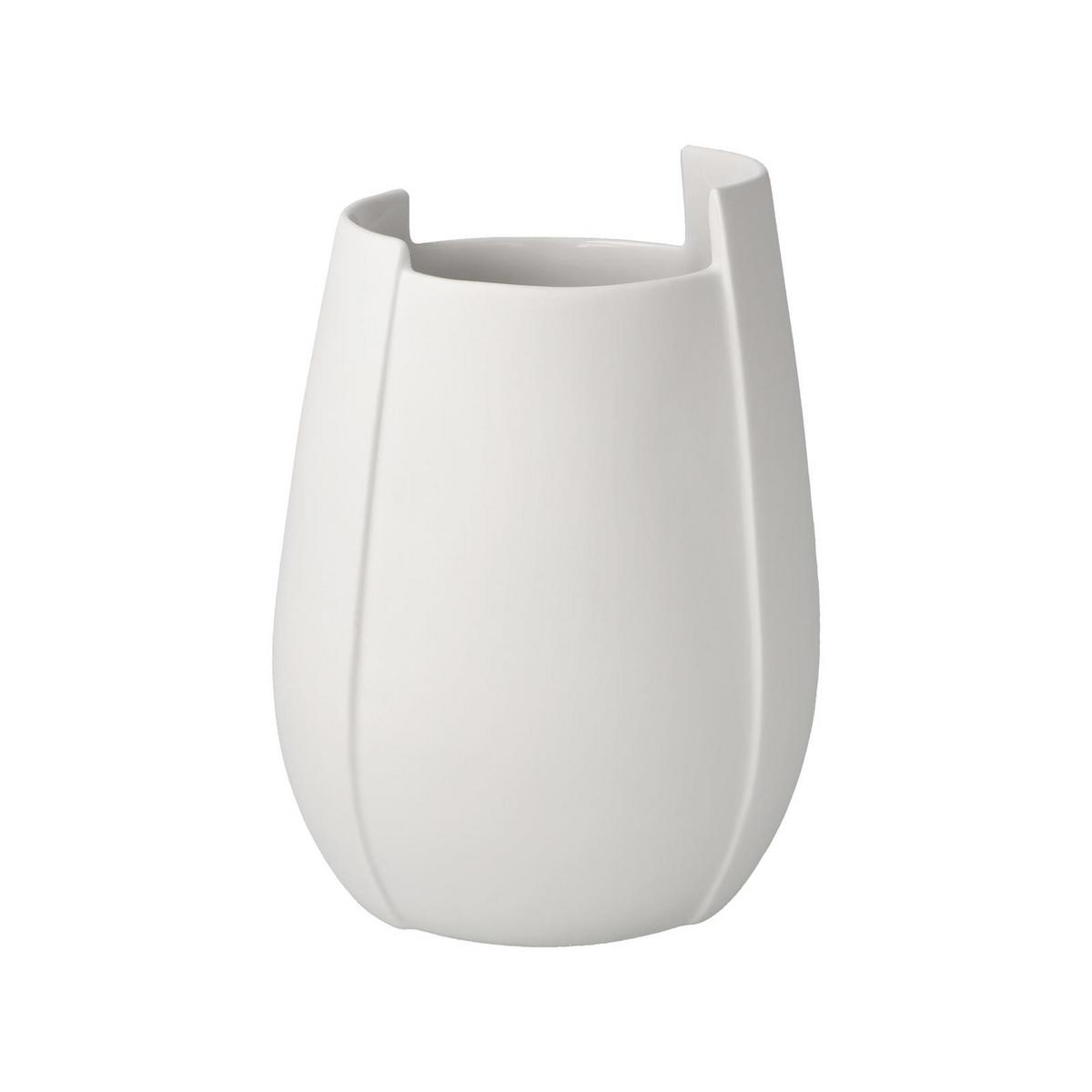 VASE Ova weiß 16 cm - Weiß, Keramik (16cm) - Goebel
