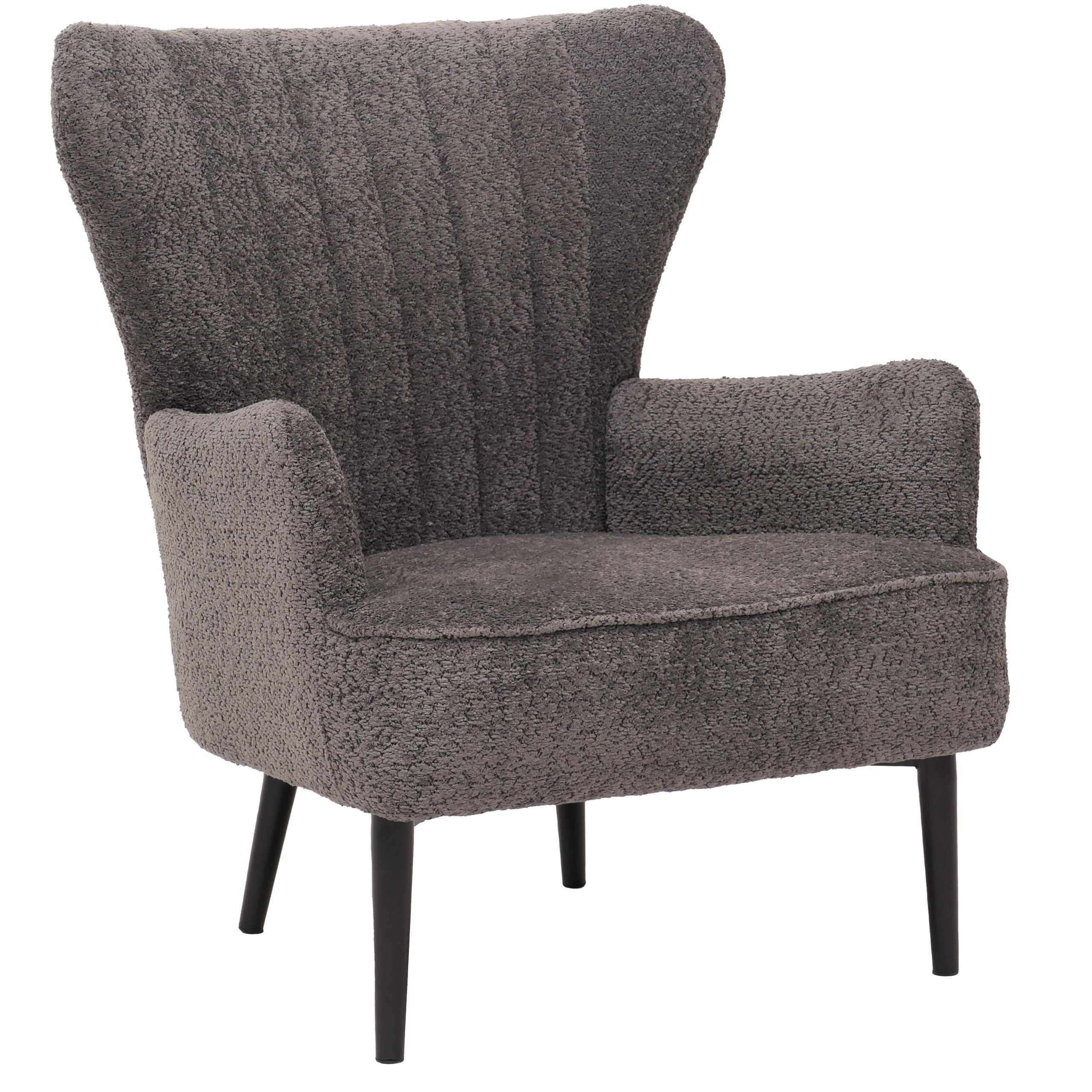 LOUNGE-SESSEL Dunkelgrau - Dunkelgrau, Textil (75/80/78cm) - MCW