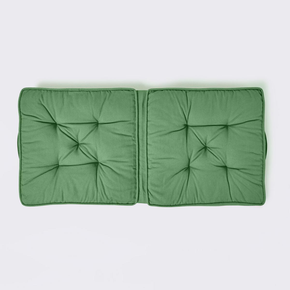 REISEKISSEN grün 50/50/10 cm – Klappkissen Baumwolle - Grün, Textil (50/50/12cm) - Homescapes
