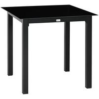 GARTENTISCH, Schwarz, Aluminium - Schwarz, Metall (80/80/74cm) - Outsunny