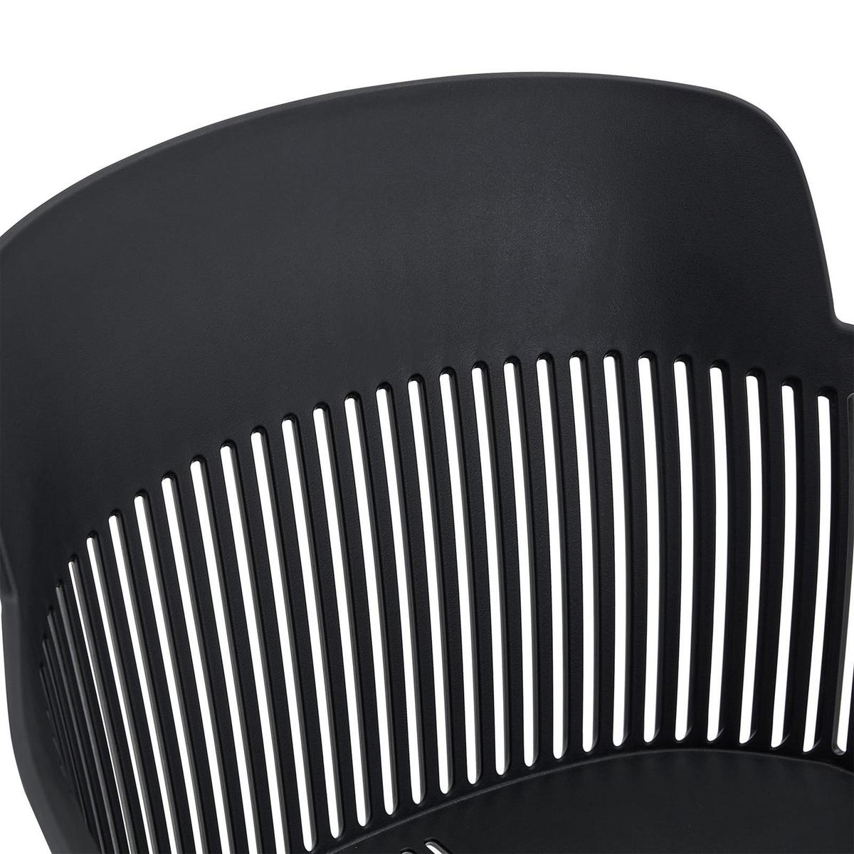 GARTENSTÜHLE MANTEY 4er-Set schwarz - Schwarz, Metall (59/81/52cm) - IDIMEX