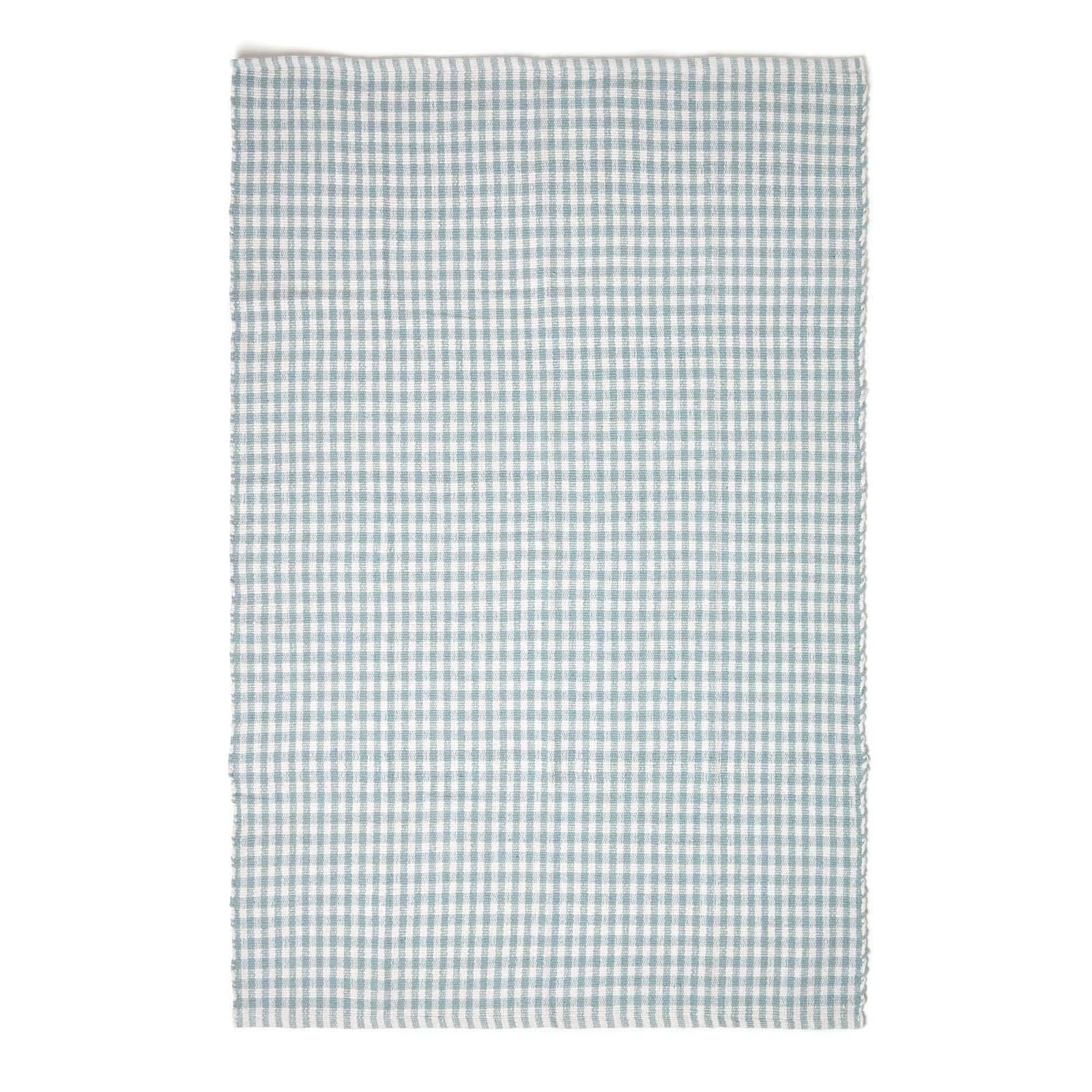 BAUMWOLLTEPPICH Vichy-Karo 70/120 cm - Blau, Textil (70/120cm) - Homescapes