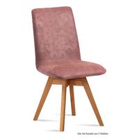 ESSZIMMERSTUHL drehbar (4er-Set) Donni 47x92x60 Eiche geölt/Rosewood - Eichefarben/Dunkelrosa, Kunststoff (60/92/47cm) - 58aufmkessel