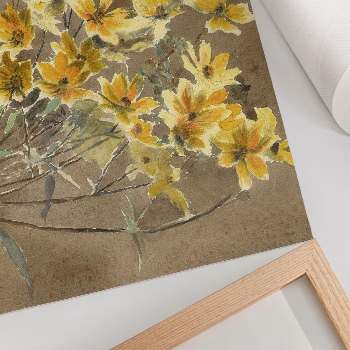 POSTER - 29x21 cm (A4) - Hannah Borger Overbeck - Gelbe Blume - Gelb, Textil (29.7/21/0.1cm) - TULUP