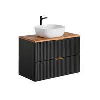 WASCHTISCH 80.6cm Adriel Schwarz - Schwarz, Holzwerkstoff (80.6/59/46cm) - Petits-meubles
