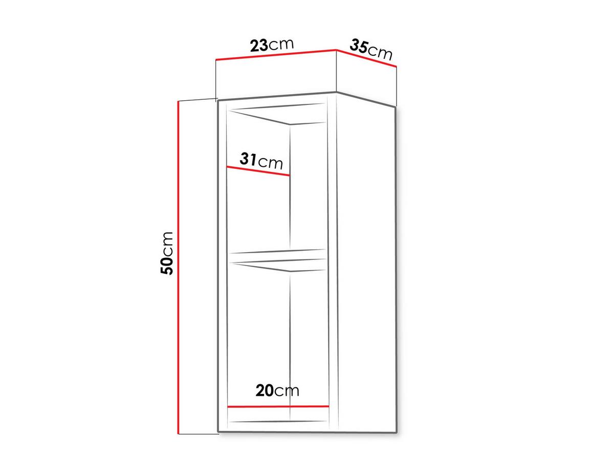 HÄNGESCHRANK Nexso 05 - Weiß, Holzwerkstoff (23/50/35cm) - MIRJAN24