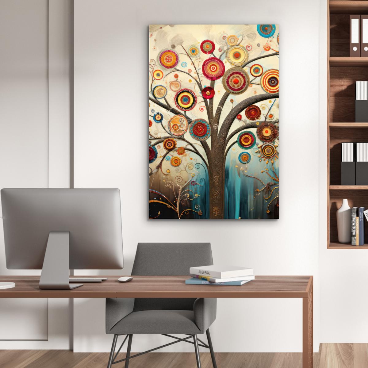 METALLBILD Baum - Baum des Lebens - Farbe 80x120 cm - Braun, Metall (80/120cm) - MuchoWow