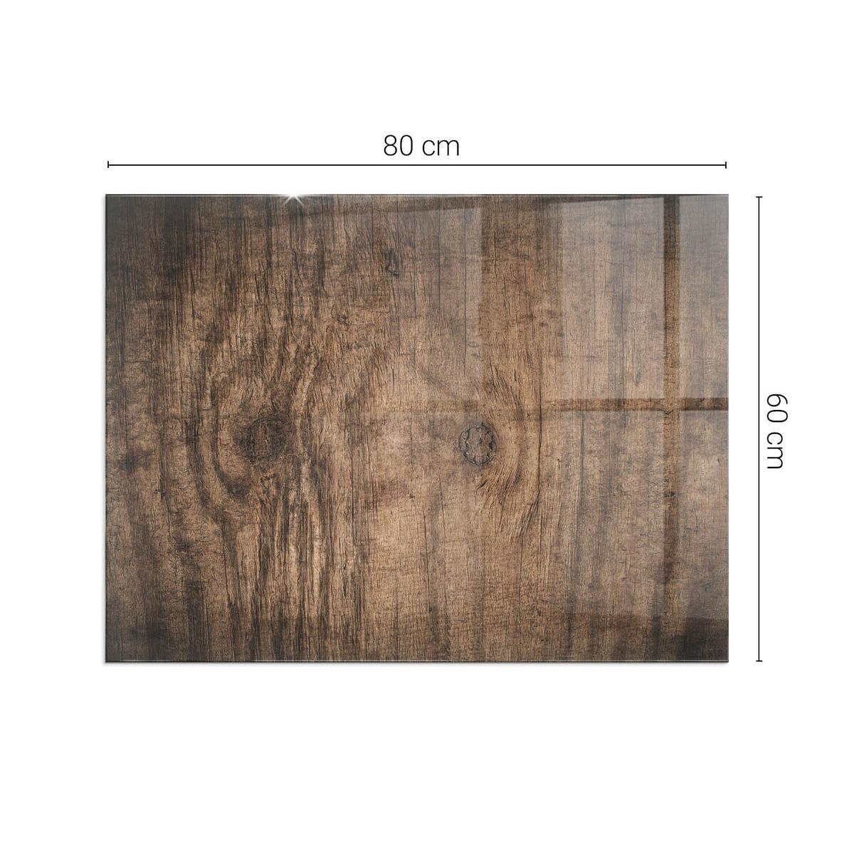 GLASPLATTE für Kamin 80x60 cm - Braun, Glas (80/60/0.4cm) - TULUP