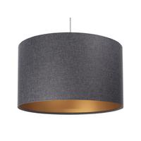 HÄNGELEUCHTE Grau 50/30 cm - Goldfarben/Grau, Kunststoff (50/0.6/30cm) - ONZENO