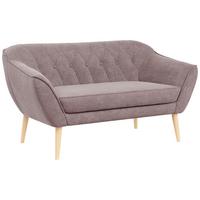 SOFA Pirs 2 Sitzer Strukture Rosa - Rosa/Braun, Holz/Textil (140/75/74cm) - MKS