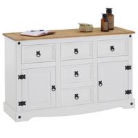 SIDEBOARD CAMPO weiß/braun - Weiß/Braun, Holz (125/76/40cm) - CARO-Möbel
