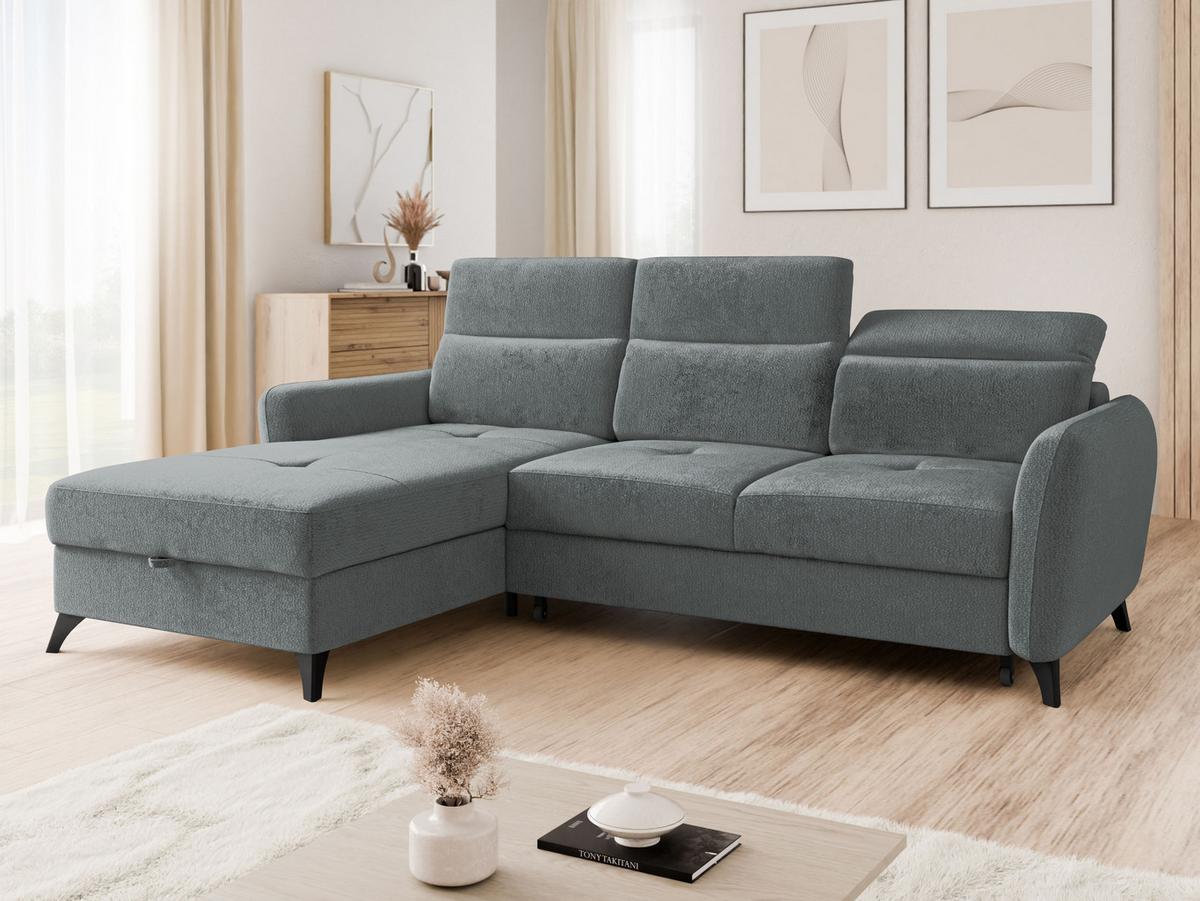 ECKSOFA Talia, Seite: Links LC-2R - Graphitfarben/Schwarz, Holz/Kunststoff (238/167cm) - MIRJAN24