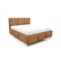 POLSTERBETT Miami - Rotbraun, Holzwerkstoff/Textil (140/200cm) - Fun Möbel