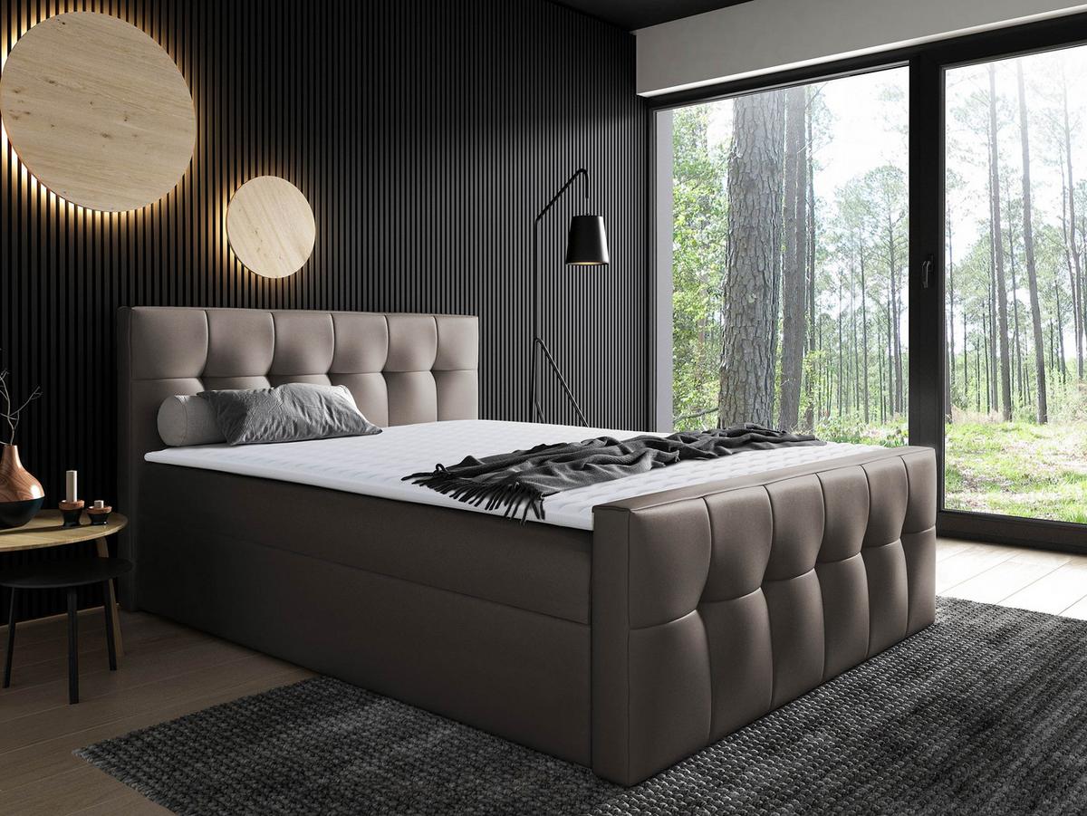 BOXBETT Malibu - H3 - Braun, Holz (160/200cm) - MIRJAN24