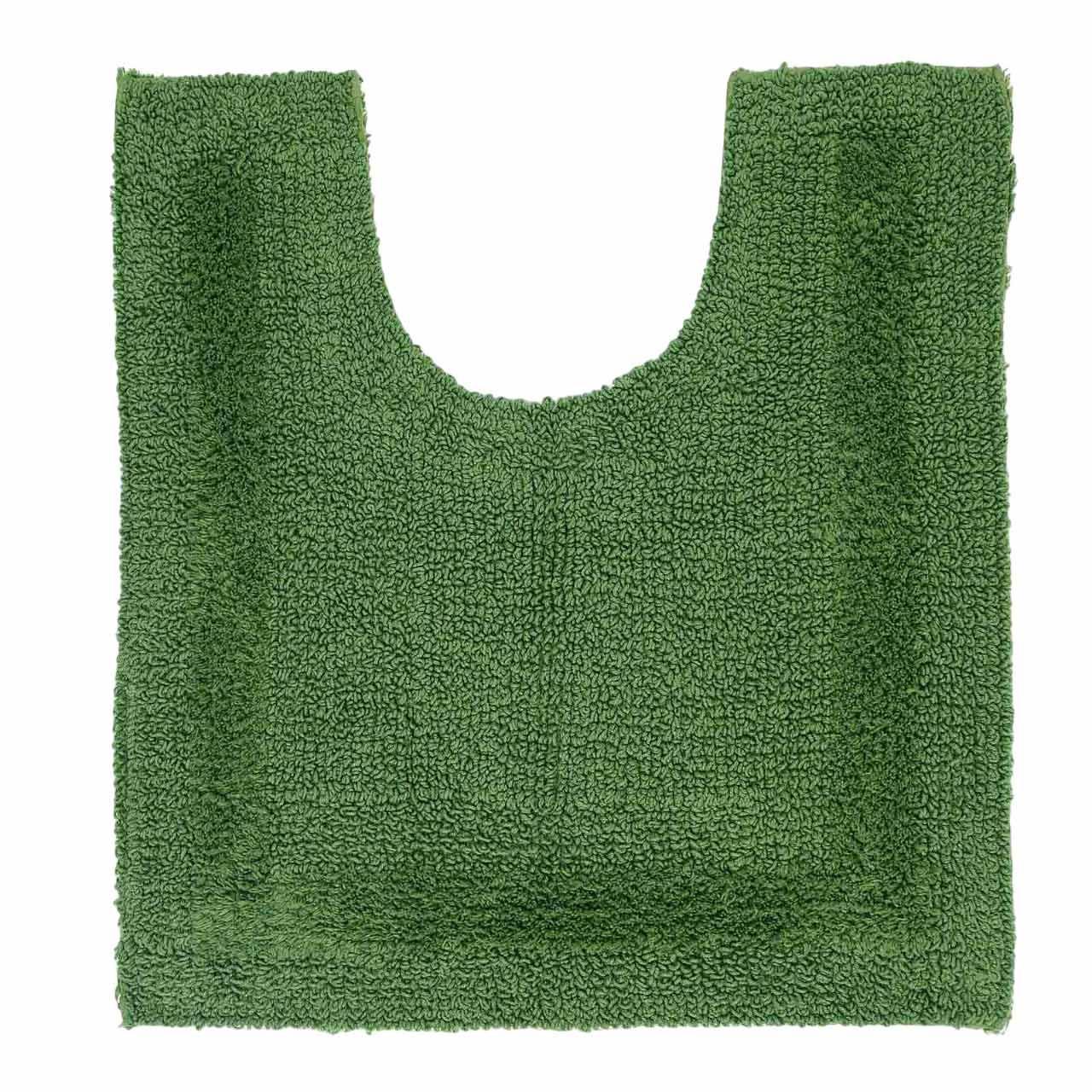 WC-VORLEGER 50/55 cm, 100% Baumwolle, wendbar - Smaragdgrün, Textil (50/55cm) - Homescapes