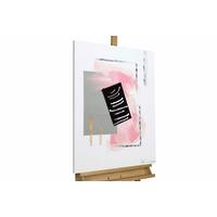 ACRYLBILD HANDGEMALT 60/80 cm - Pink/Grau, Holz/Textil (60/80cm) - KUNSTLOFT