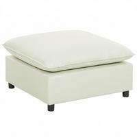 FUSSHOCKER Polyester Cremeweiß - Creme/Schwarz, Holzwerkstoff/Kunststoff (75/40/75cm) - HOMCOM
