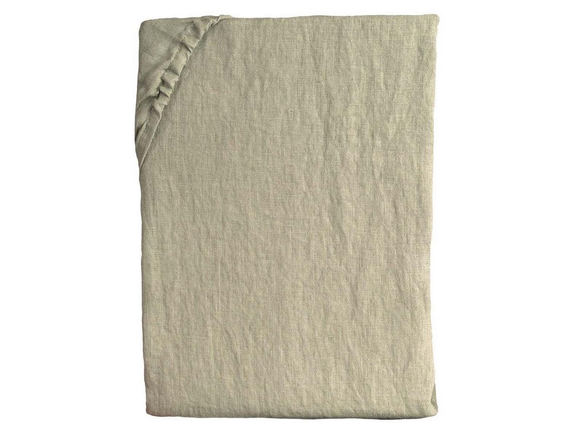 SPANNBETTTUCH reines Leinen leinen-taupe 90/200 cm - Taupe, Naturmaterialien (90/200cm) - beties Heimtextil