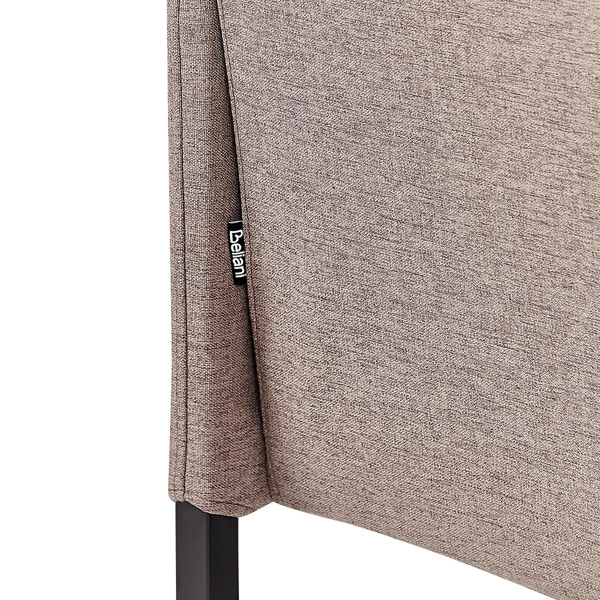 2-SITZER-SOFA hellbraun Lahti - Schwarz/Braun, Textil (124/70/70cm) - Beliani