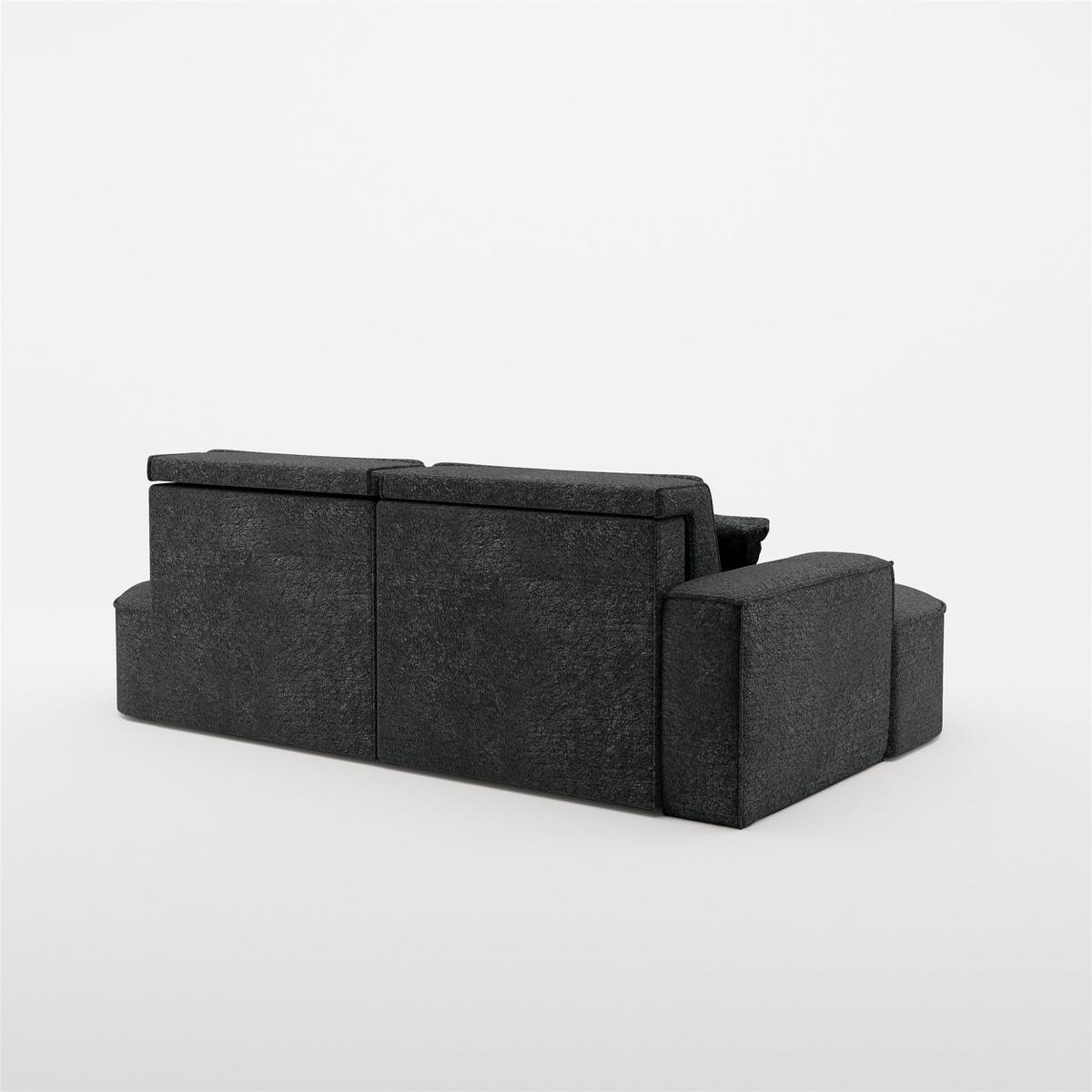 ECKSOFA Venedig Mit Schlaffunktion - Schwarz, Holzwerkstoff/Textil (278/179cm) - Fun Möbel