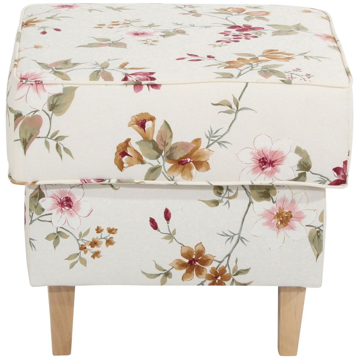 HOCKER Karlen Bezug Flachgewebe Buche natur / weiß - Buchefarben/Naturfarben, Kunststoff (53/45/53cm) - 58aufmkessel