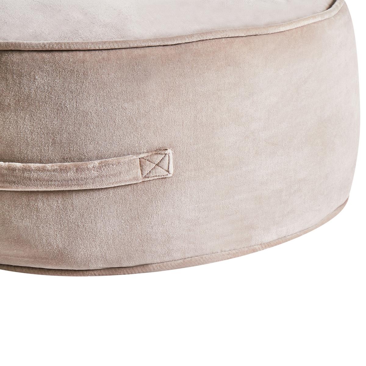 POUF Hellbraun Yulle - Hellbraun, Textil (60/25/60cm) - Beliani