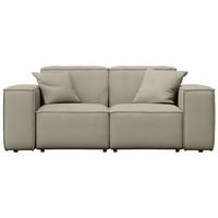 GARTENSOFA Lorento Outdoor 2-Sitzer, Taupe Beige Kunstleder 186/73/92 cm - Taupe/Beige, Textil (186/73/92cm) - WFL GROUP