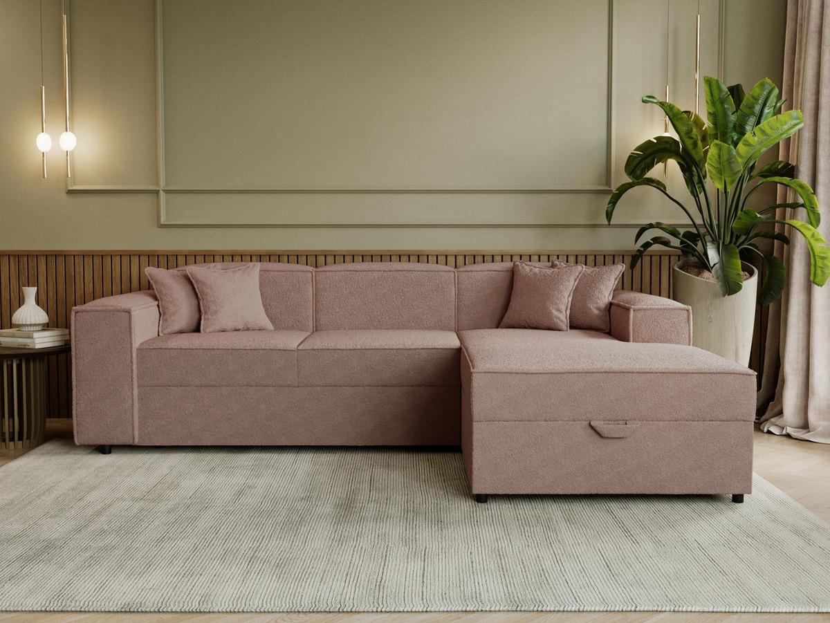 ECKSOFA Santos L, Seite: Rechts - Hellbraun/Schwarz, Holzwerkstoff/Kunststoff (253/166cm) - MIRJAN24