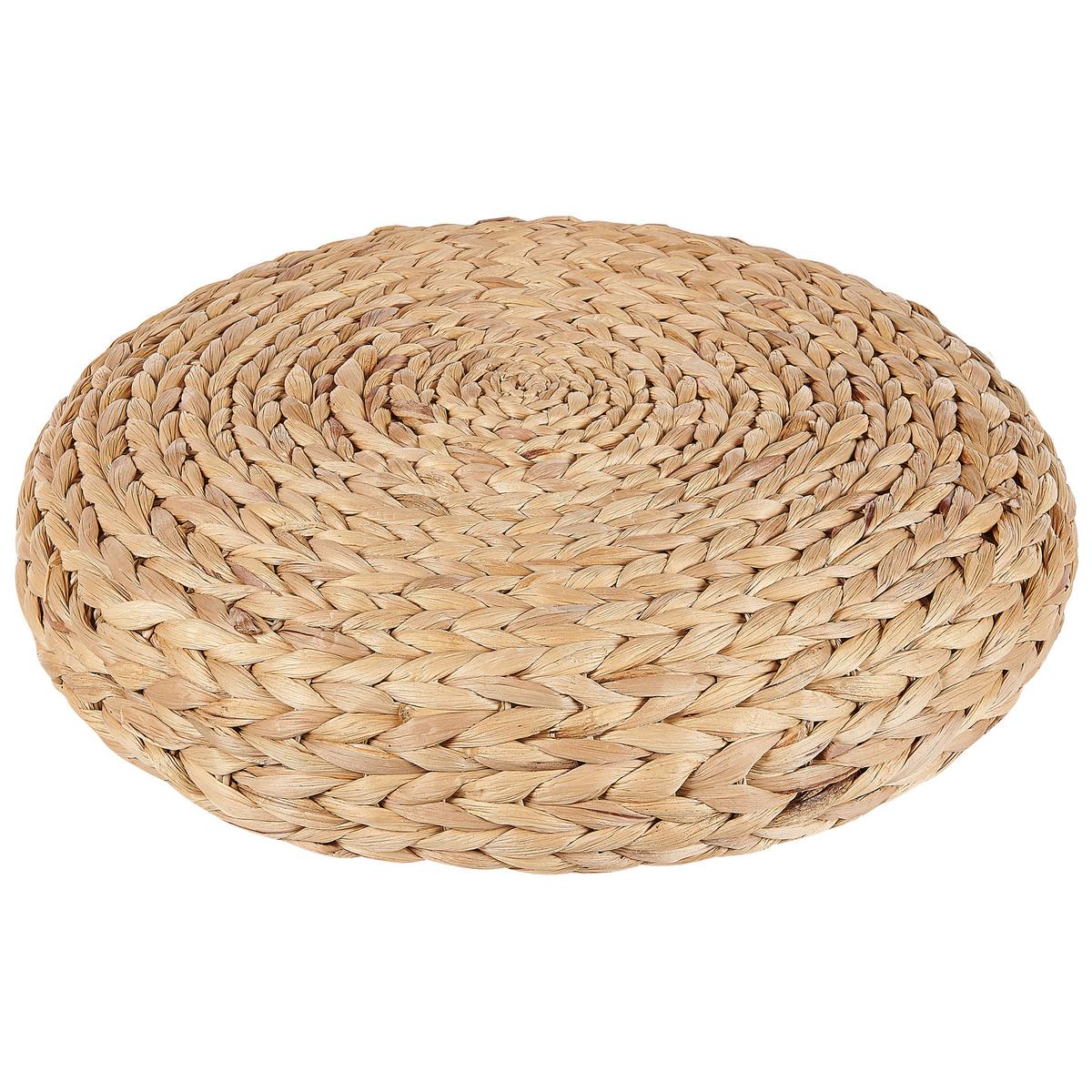 POUF Wasserhyazinthe Beige Wahoo - Naturfarben, Holz (40/10/40cm) - Beliani