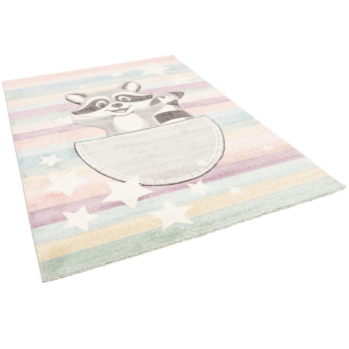 KINDER TEPPICH MAUI KIDS WASCHBÄR - Multicolor, Textil (80/150cm) - Pergamon
