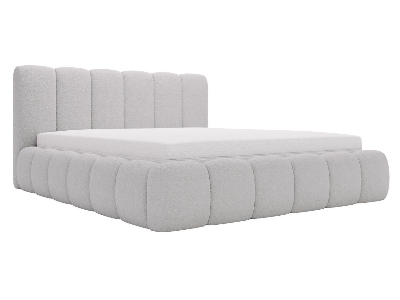 POLSTERBETT Cloud 140x200 Bouclé-Stoff Grau - Grau, Textil (140/200cm) - Graingold