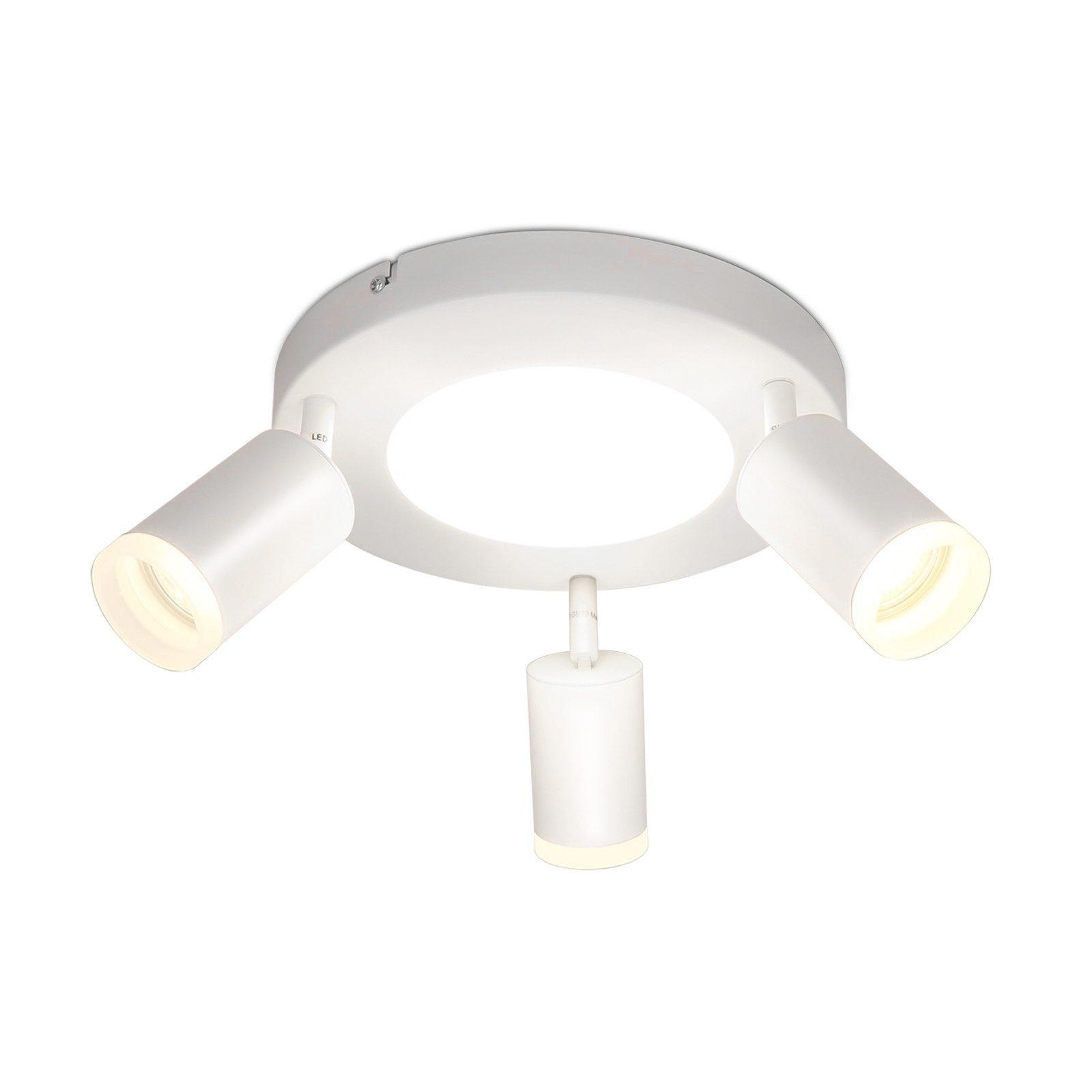DECKENSTRAHLER Bocholt 3-flammig 25/25/16.9 cm - Weiß, Metall (25/25/16.9cm) - Nettlife