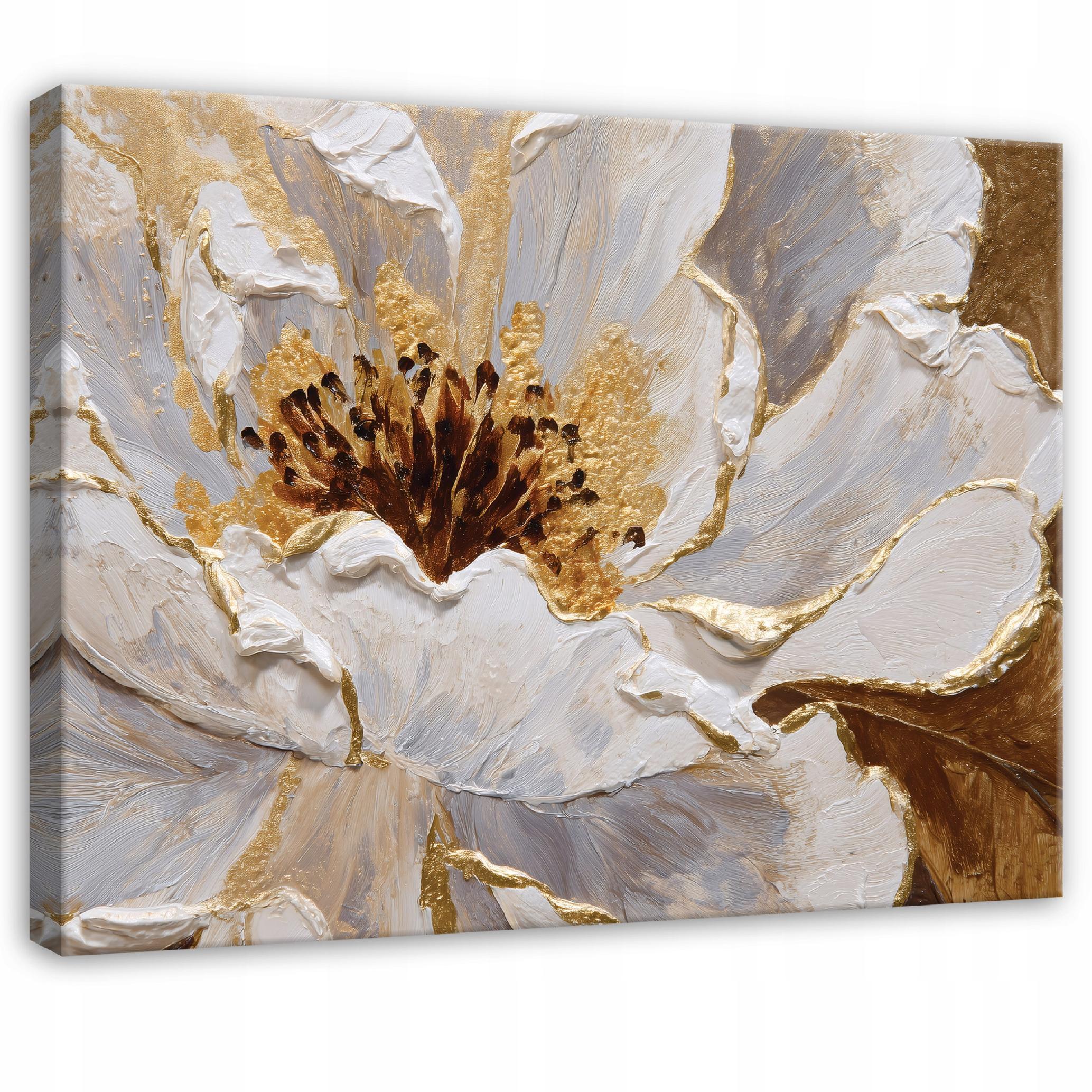 LEINWANDBILD Blumen Glanz Braun 60x40 cm - Multicolor, Holzwerkstoff (60/40cm) - Wallarena
