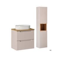 BADMÖBEL 60.4cm Riva 2er-Set Kaschmir - Kaschmir, Holzwerkstoff (60.4/59/40cm) - Petits-meubles