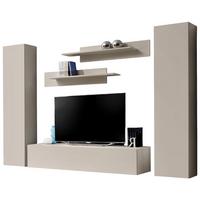 WOHNWAND Kaschmir 5-teilig 260 cm, Schrankwand hängend mit Push-to-Open - Kaschmir, Holzwerkstoff (260/170/40cm) - Inn.Furn
