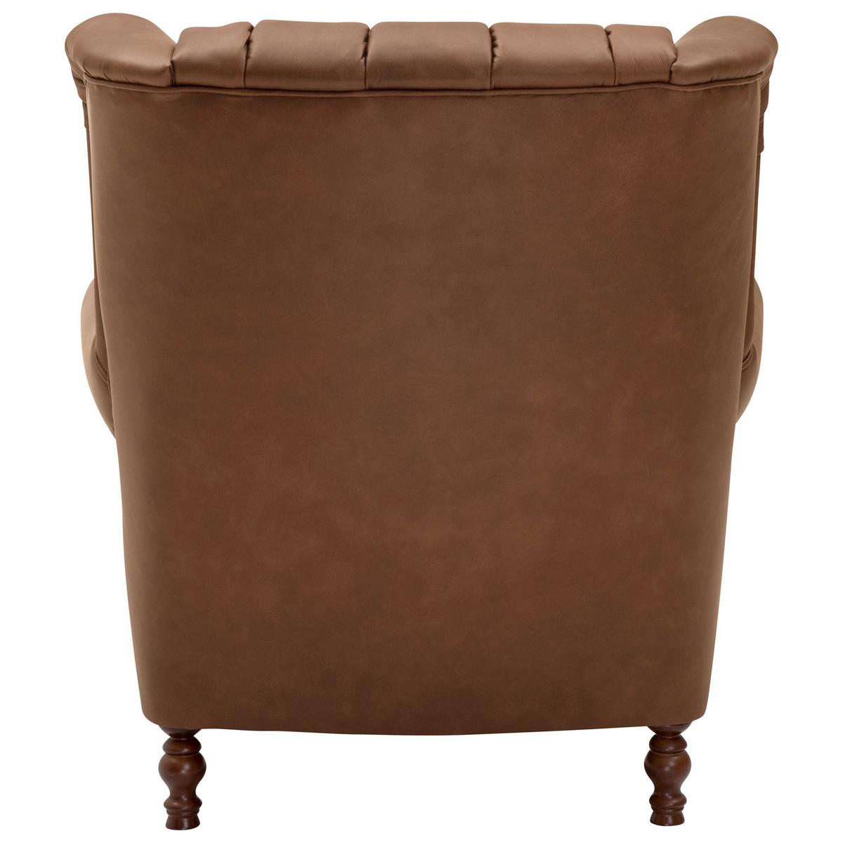 OHRENBACKENSESSEL Katreen Echtleder (Antikoptik) cognac - Cognac, Leder (90/101/91cm) - 58aufmkessel