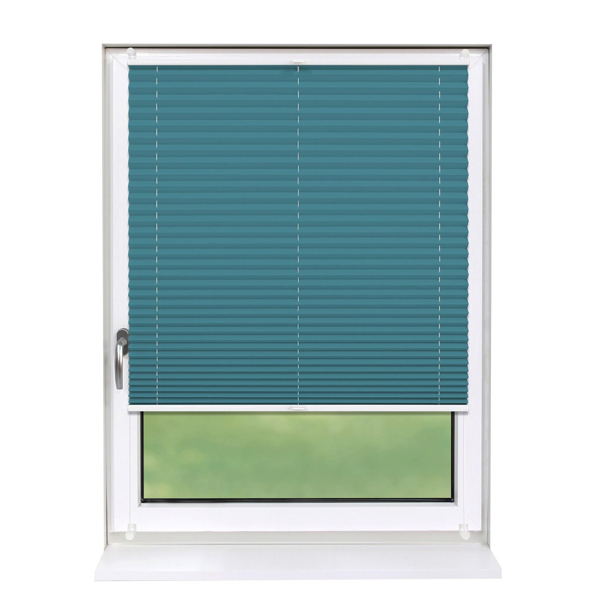 PLISSEE Basic 60 x 150cm Klemmfix ohne Bohren - Petrol, Textil (60/150cm) - Deco-Raum
