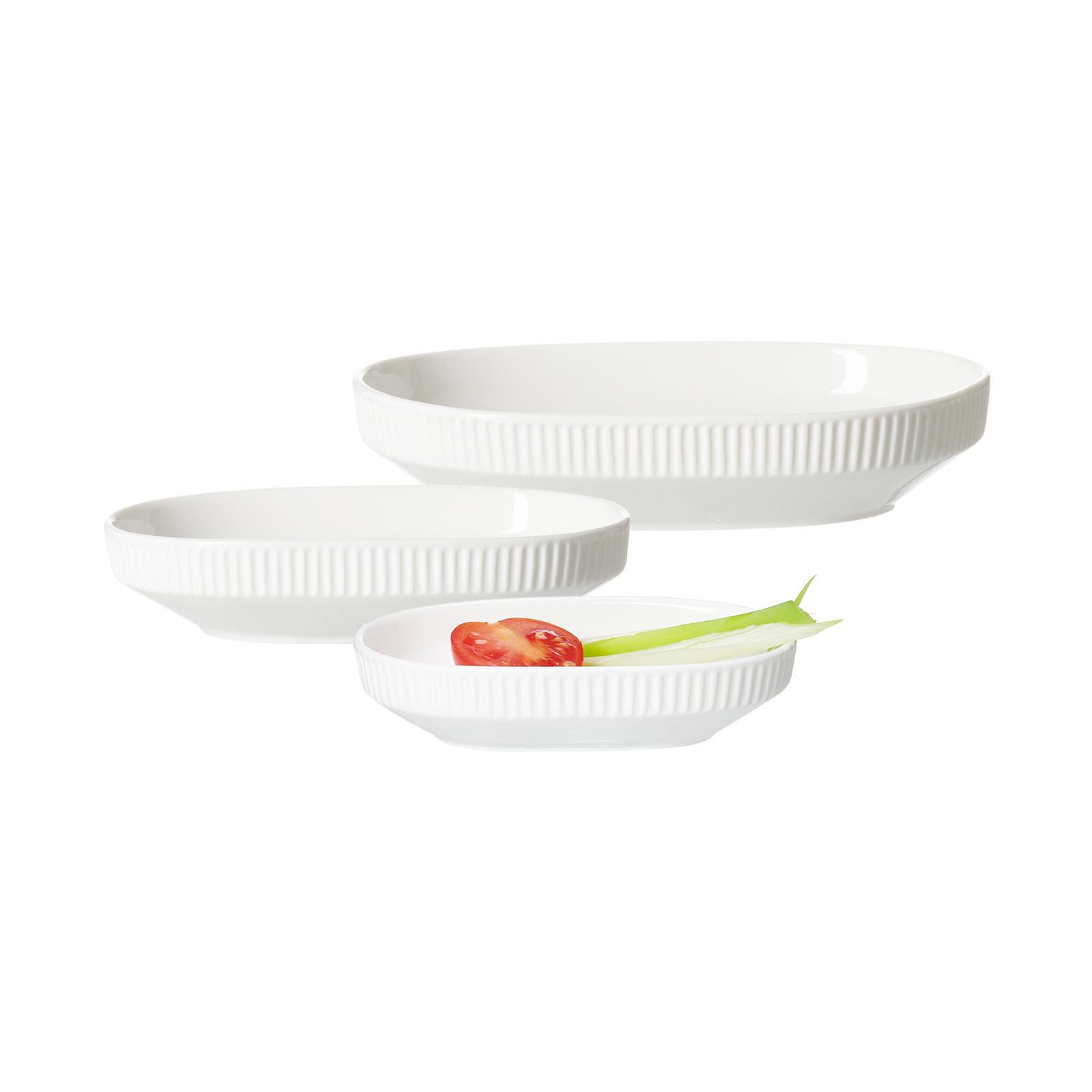 SERVIERSCHALEN-SET Kelly weiß 3-tlg. - Weiß, Keramik (2/2/2cm) - Ritzenhoff Breker
