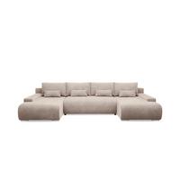 PANORAMASOFA Ivana 4 Sitzplätze Taupe - Taupe, Holz (350/85/172cm) - Petits-meubles