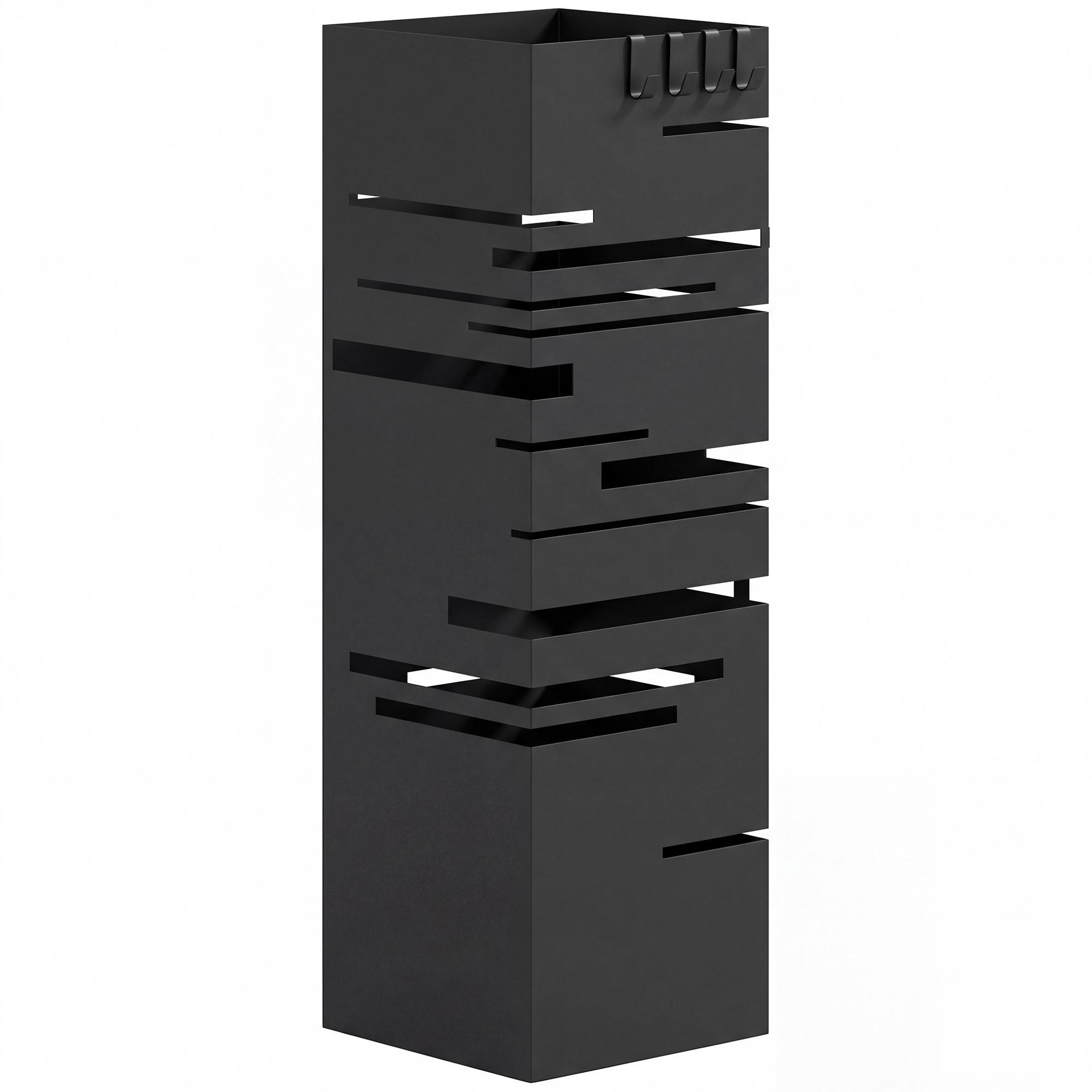 REGENSCHIRMSTÄNDER Metall Kunststoff Schwarz - Schwarz, Metall (15.5/49/15.5cm) - HOMCOM