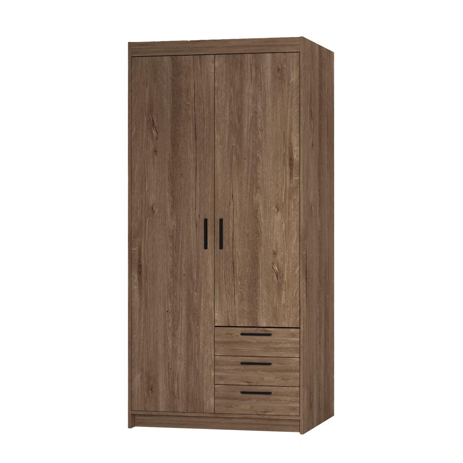 DREHTÜRENSCHRANK ELENORA 89,7/190,5/53cm 2-türig Braun - Braun, Holzwerkstoff (89.7/190.5/53cm) - MASSENO